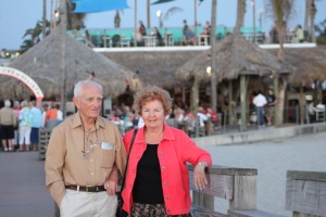 Vaclav & Ella on Sharky's Pier in Venice.