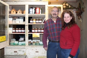 Paul Geer with Ruth Smiley on Frozen Creek Farm.
